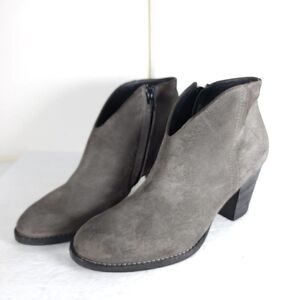Paul Green Women's Delgado Uk5,5 US 8 Gray Suede Side Zip Ankle Booties Boots